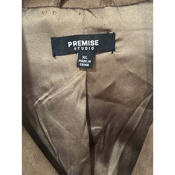 Premise Studio, Brown Faux‎ Leather/ Suede Moto Jacket, Size XL, 1160C - Picture 3 of 5